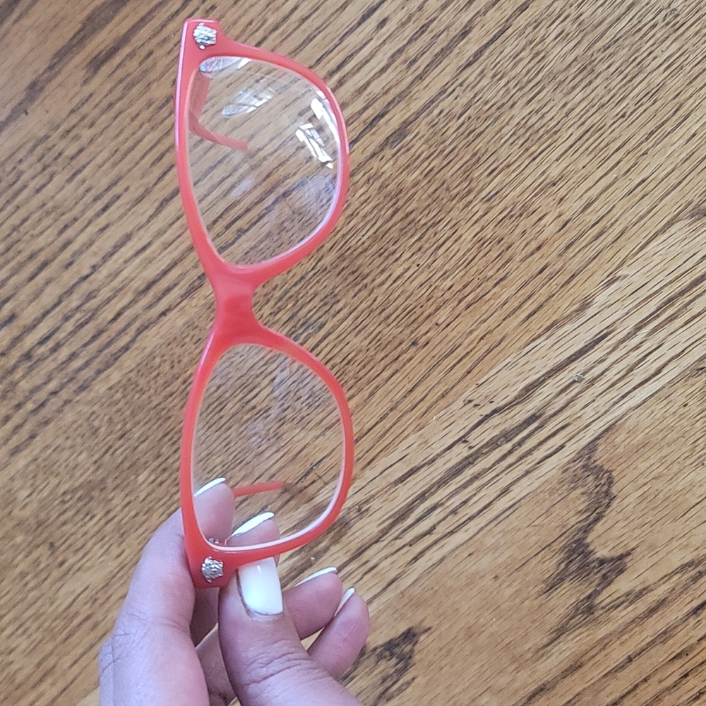 Versace Medusa Red Silver Hardware Small Medium Optical Glasses Frames